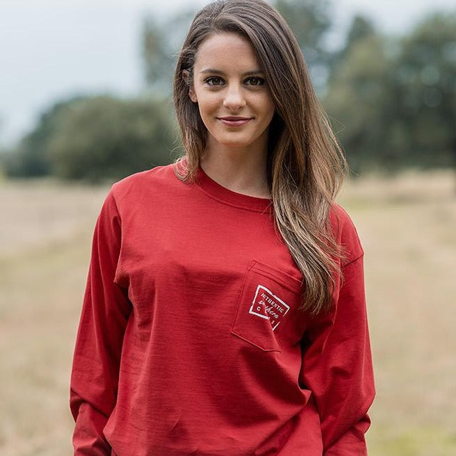 Crimson | Authentic Heritage Tee | Oklahoma | Long Sleeve | Lifestyle