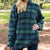 Navy  and  Green | Andover Plaid Sherpa Pullover