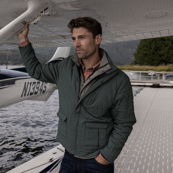Southern Marsh Tidal Performance Zip Hoodie - Men's 4-Way Stretch Fleece With Mallard Logo