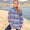 Navy and Peach | Fairbanks Pullover | Front