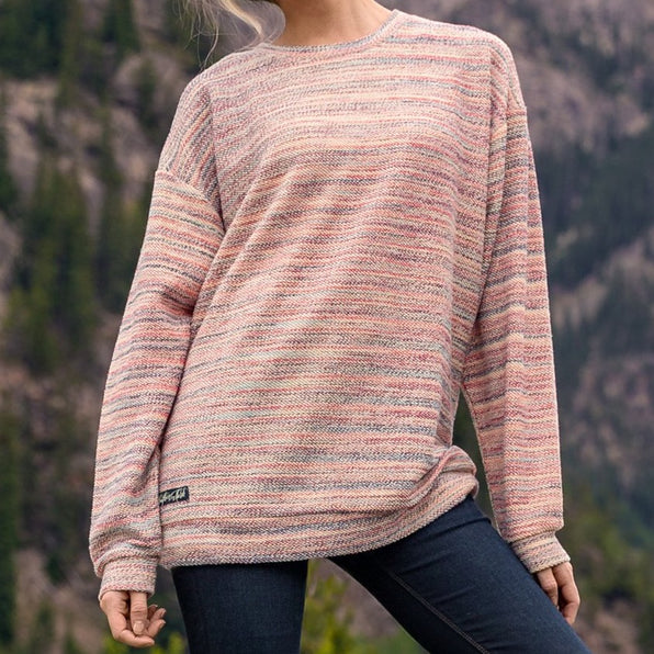 Washed Red Rainbow | Sunday Morning Sweater | Rainbow