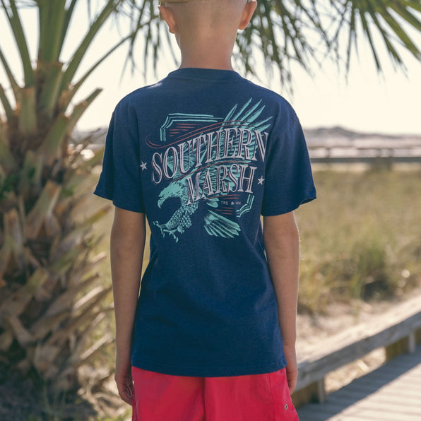 Southern Marsh Youth Long Sleeve Authentic Shirt - 100% Cotton, Mallard Logo, Garment Washed - View #7